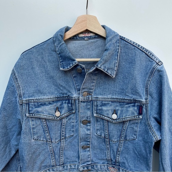Guess Jeans Vintage Denim Jacket Size S Button Front - Picture 4 of 12